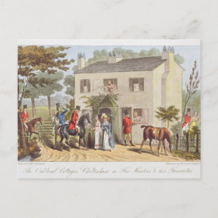 The Oakland Cottages, Cheltenham, or Fox Hunters a Postcard