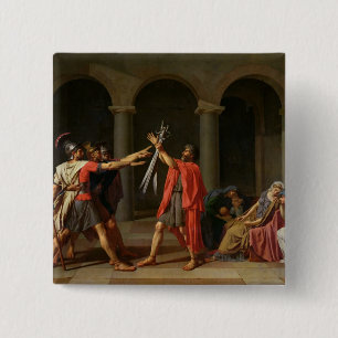 The Oath of Horatii, 1784 15 Cm Square Badge