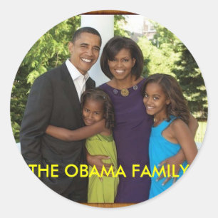 THE OBAMA FAMILY CLASSIC ROUND STICKER