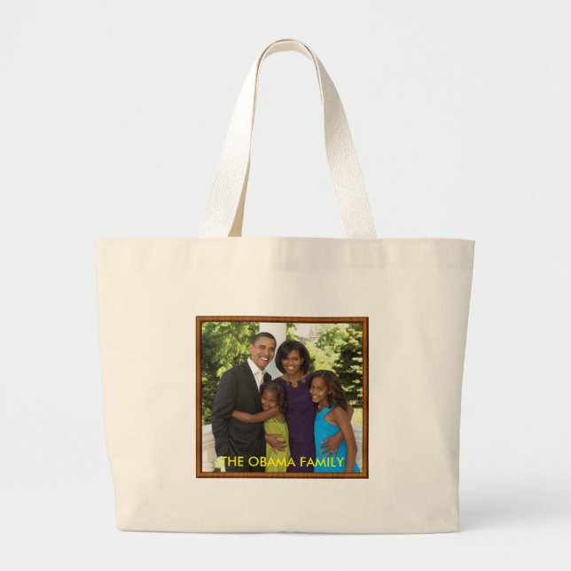 THE OBAMA FAMILY - Customised Large Tote Bag (Front)