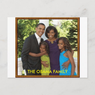 THE OBAMA FAMILY POSTCARD