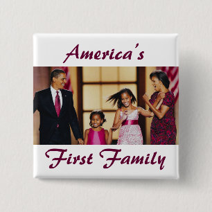 The Obamas: America's 1st Family 15 Cm Square Badge