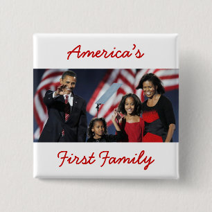 The Obamas: America's First Family 15 Cm Square Badge
