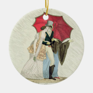 The Obliging Umbrella, plate 40 from 'Le Bon Genre Ceramic Tree Decoration