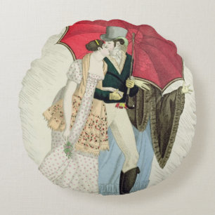 The Obliging Umbrella, plate 40 from 'Le Bon Genre Round Cushion