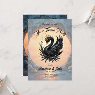 The Obsidian Swan of Moonlit Grace.  Invitation