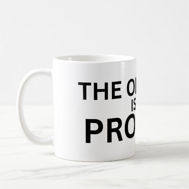 The Obstacle Is The Product Minimalist Coffee Mug (Left)