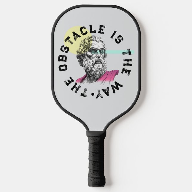 The Obstacle Is The Way – Marcus Aurelius Quote Pickleball Paddle (Front)