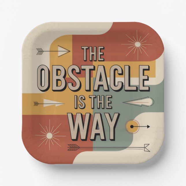 The Obstacle Is The Way Paper Plate (Front)