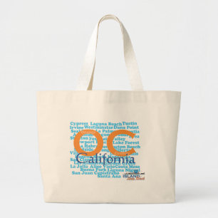 The OC - Orange County, California Large Tote Bag