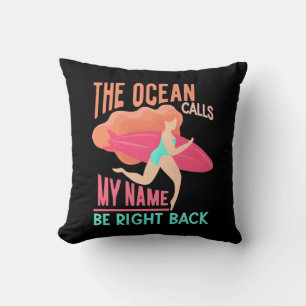 The Ocean Calls Surfer Cushion
