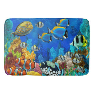 The ocean in my bathroom! bath mat