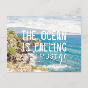 The Ocean is Calling - Maui Coast   Postcard
