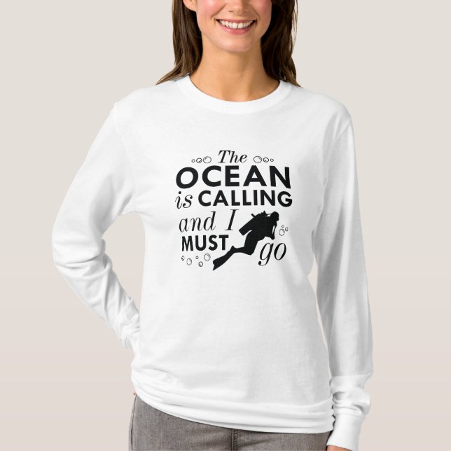 The Ocean Is Calling T-Shirt (Front)