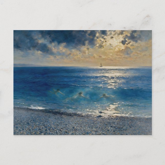 The Ocean Keeps Secrets – A Compelling Seascape Postcard (Front)