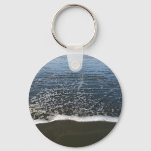 The Ocean Tide Washing Ashore Key Ring