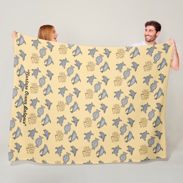 "The Ocean's Plea" Fleece Blanket (In Situ)