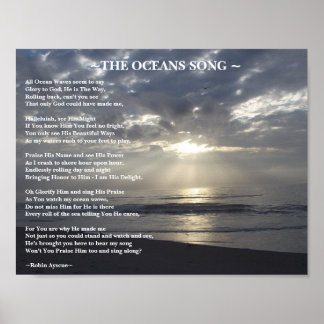 THE OCEANS SONG POEM POSTER