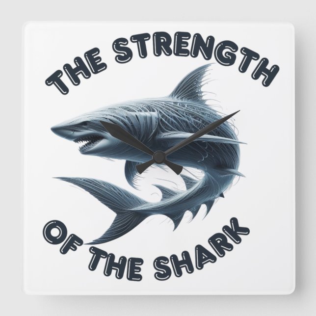 The Ocean's Titan Square Wall Clock (Front)