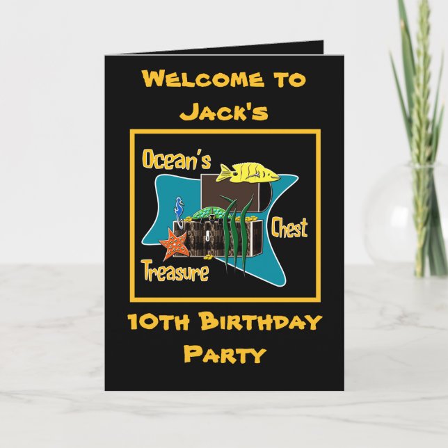 The ocean's treasure chest  card (Front)