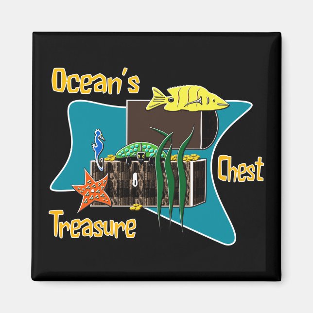 The ocean's treasure chest  magnet (Front)