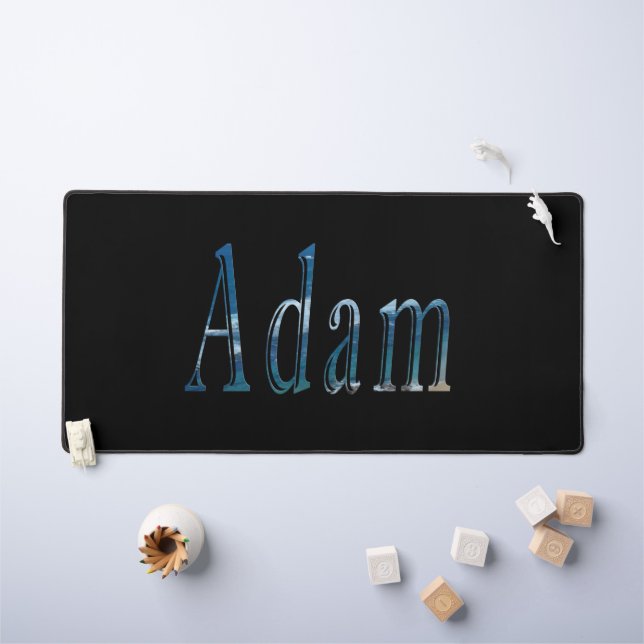 "The Ocean's Whisper: The Name Is Adam Desk Mat (Kids Table)