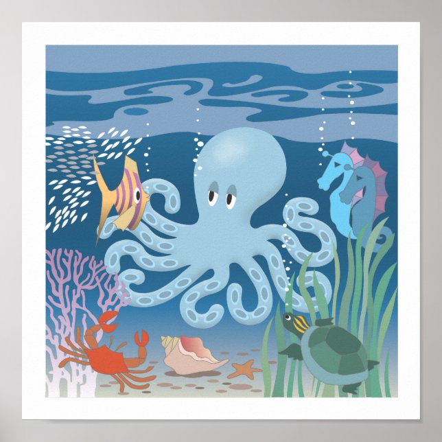 The Octopus Poster 12x12 (Front)