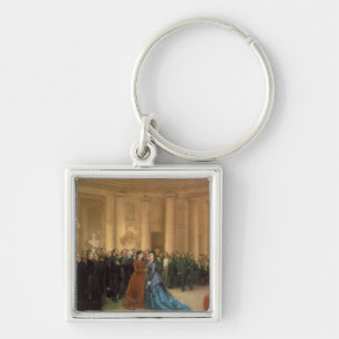 The Odeon Theatre, Paris, 1869 (oil on canvas) Key Ring
