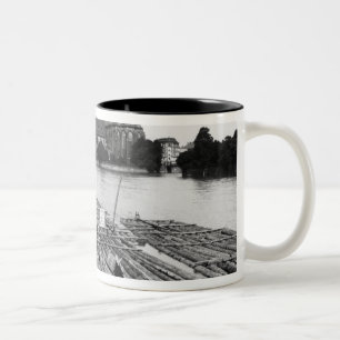 The Oder at Breslau Poland, c.1910 Two-Tone Coffee Mug