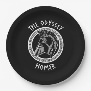 The Odyssey Homer Greek Helmet Ancient Mythology I Paper Plate