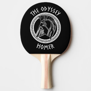 The Odyssey Homer Greek Helmet Ancient Mythology I Ping Pong Paddle
