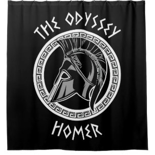 The Odyssey Homer Greek Helmet Ancient Mythology I Shower Curtain