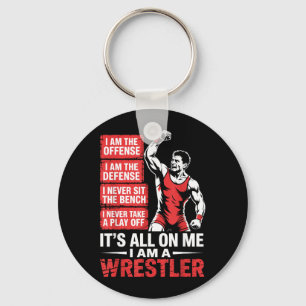 The OffenseDefense On Wrestler Wrestling Key Ring