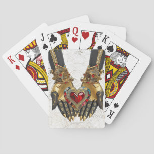 The Offering - Heart in Hands Playing Cards