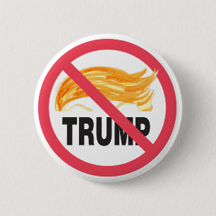 The offical NO TRUMP ZONE button. 6 Cm Round Badge