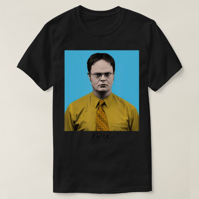 The Office Dwight False Colour Block  T-Shirt (Design Front)