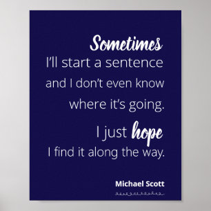 The Office Michael Scott Quote Poster