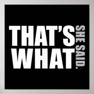 The Office Thats What She Said DunderMifflinzz Poster