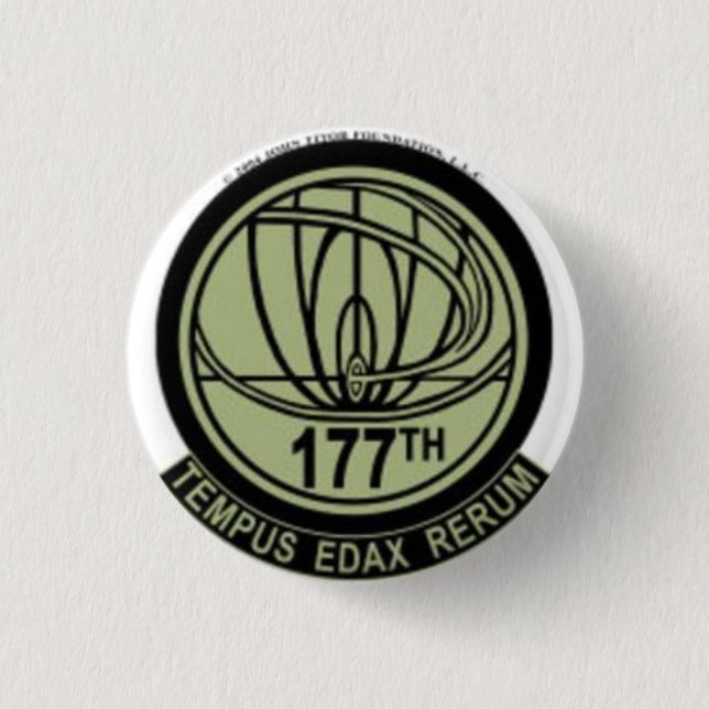 The OFFICIAL 177th Time Travel Division button! 3 Cm Round Badge (Front)