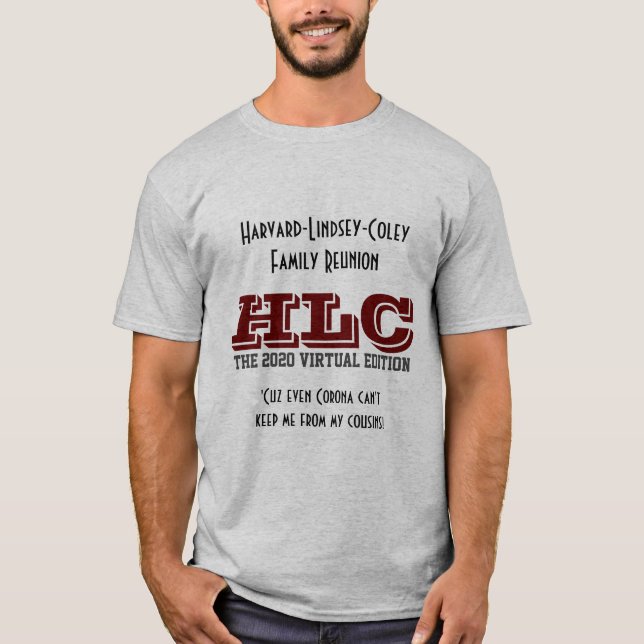 The official 2020 HLC Reunion Men's Tee (Front)