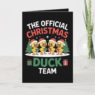 The Official Christmas Duck Team Santa Hat Xmas Card