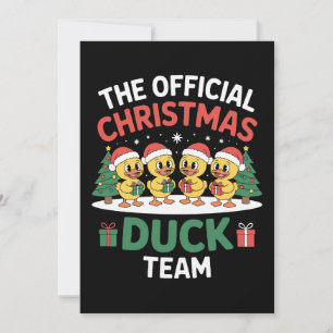 The Official Christmas Duck Team Santa Hat Xmas Invitation