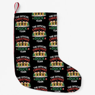 The Official Christmas Duck Team Santa Hat Xmas Small Christmas Stocking