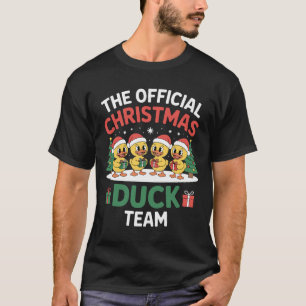 The Official Christmas Duck Team Santa Hat Xmas T-Shirt