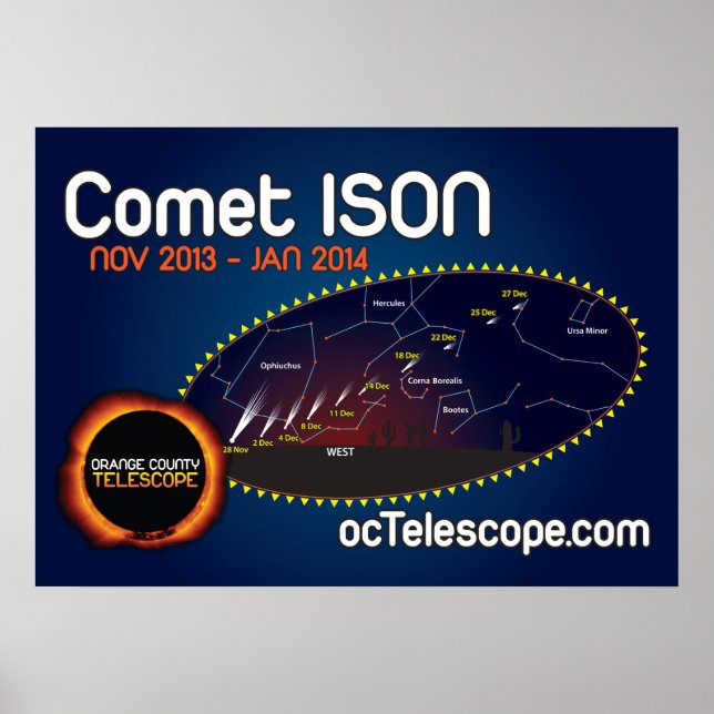 The Official Comet ISON Poster and Finder Chart (Front)