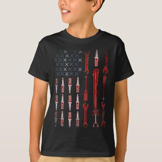 The Official Mechanic USA Flag T-Shirt (Front)