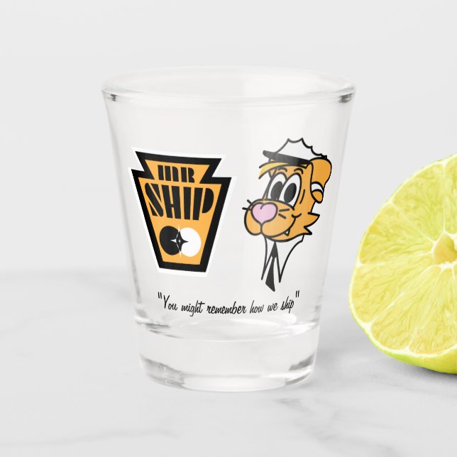 The Official Mr. Ship Shot Glass (Front)