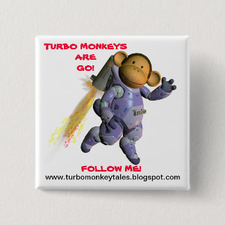The Official Turbo Monkey Crit Crew Blog Launch 15 Cm Square Badge