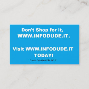 The Official WWW.iNFODUDE.iT Business Card! Card