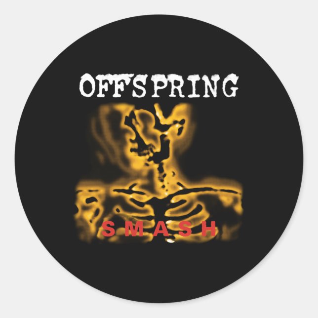 The Offspring Smash Album Classic Round Sticker (Front)